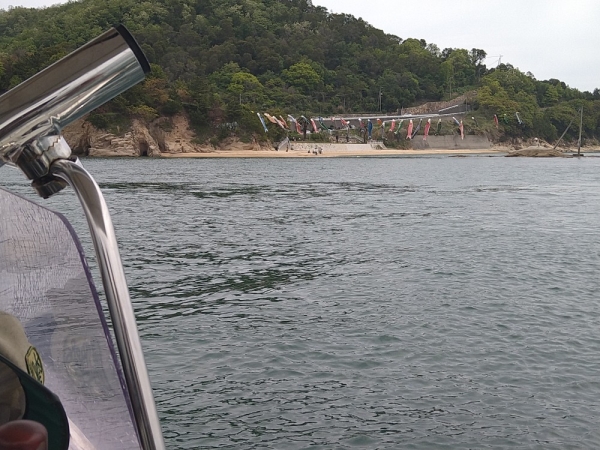 瀬戸内海を泳ぐこいのぼり