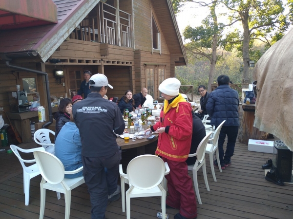 サウナを併設した本格ログハウス