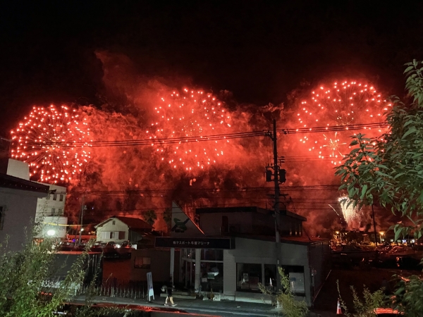 我家のベランダは特別観覧席