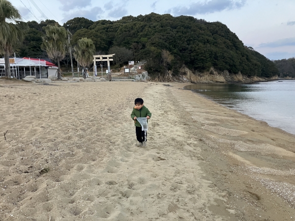 冬の宿井浜(牛窓海水浴場)