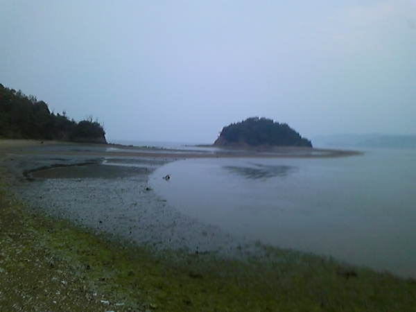 隣の中ノ子島に歩いて渡れます