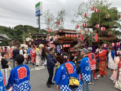 地区のだんじりが集結