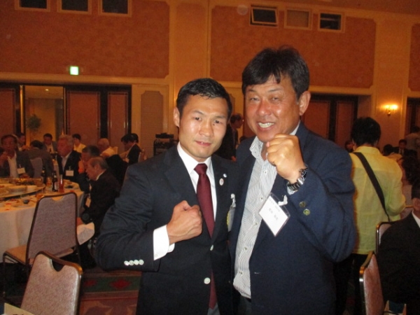 名城氏と名刺交換、一度スパーリングお願いしたいです