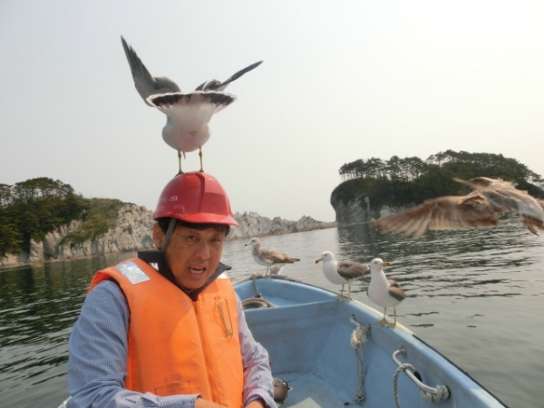 山崎様の計らいで浄土ヶ浜を遊覧