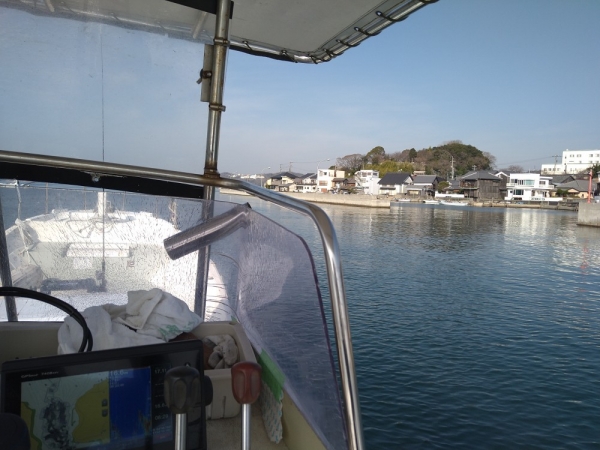 今朝は唐琴瀬戸経由で帰港