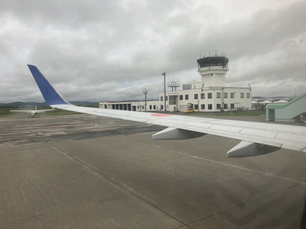 岡山→羽田→稚内空路だと半日