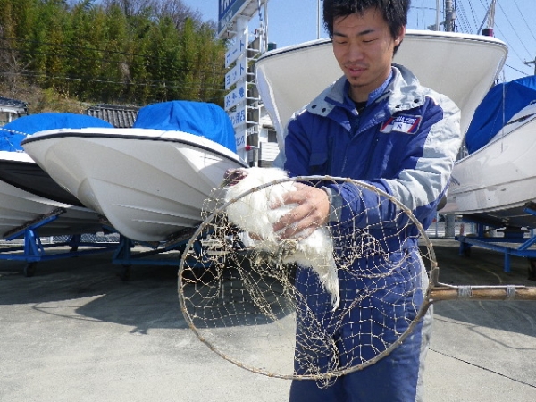 釣りはイマイチのＮ君が捕獲！