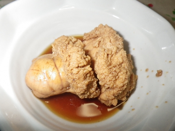 醤油で味付けした魚卵も美味