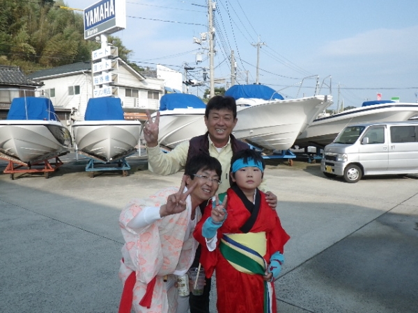 親子で参加した友人と記念撮影