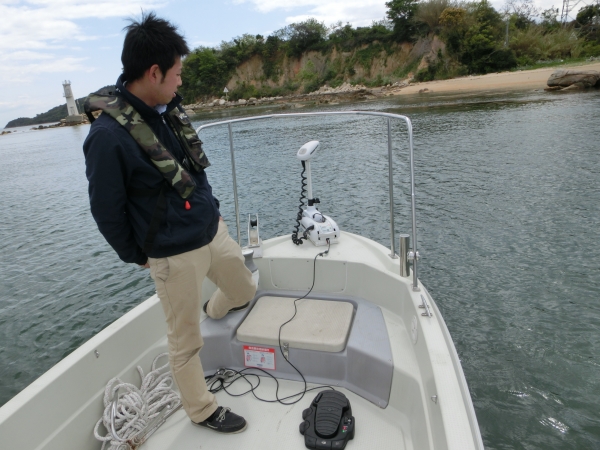急流『牛窓瀬戸』で試運転…ピッタっと静止しました