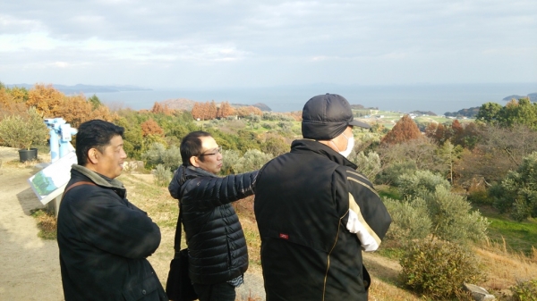 オリーブ園からの景観はみごとだとお褒め頂きました