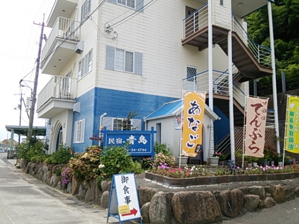 青島さんは牛窓YHの手前100m